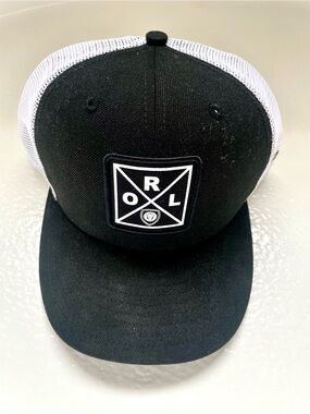 New Era ORL (Orlando) Patch Trucker Hat - Black & White